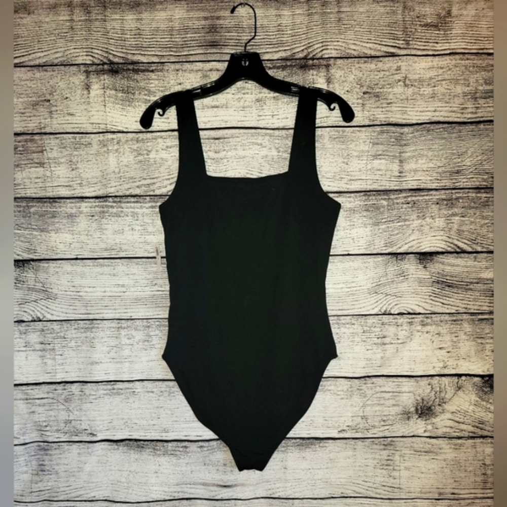 NWT Black Square Neck BodySuit